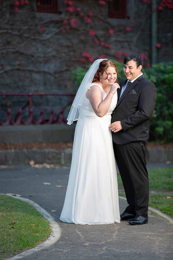 bride and groom at Victoria Barracks Melbourne